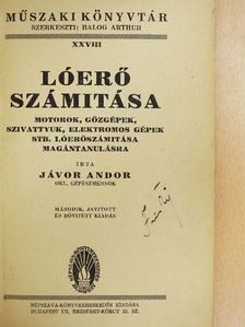 Jávor Andor - Lóerő számitása [antikvár]
