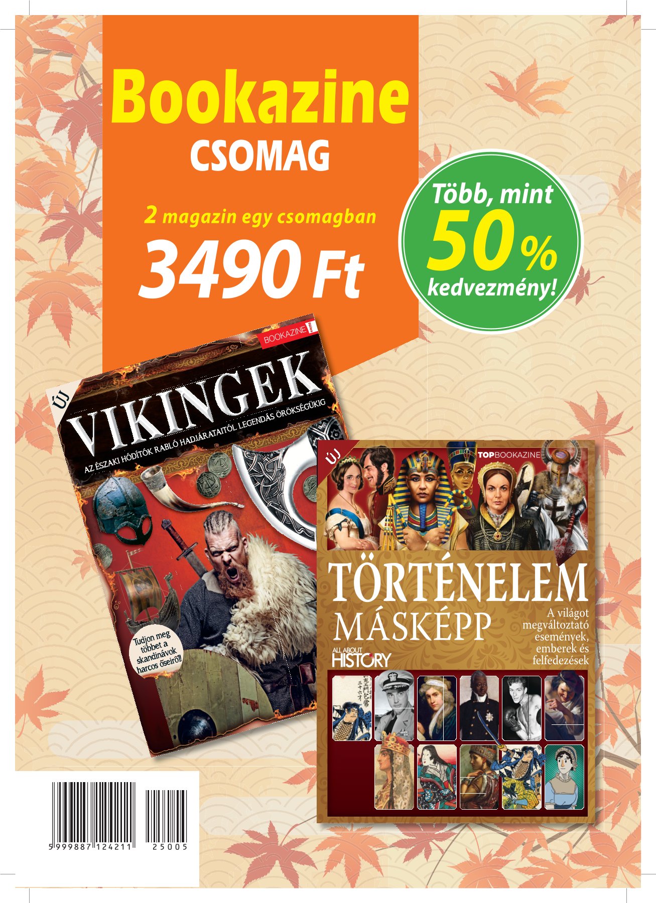 IQ Press kiadó - bookazine csomag: Füles bookazine 24/4 Vikingek+Top bookazine 24/2: Történelem másképp