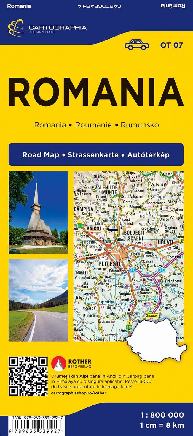 Románia autótérkép