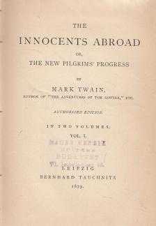 Mark Twain - The Innocents Abroad I-II. [antikvár]