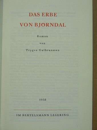 Trygve Gulbranssen - Das Erbe von Björndal [antikvár]