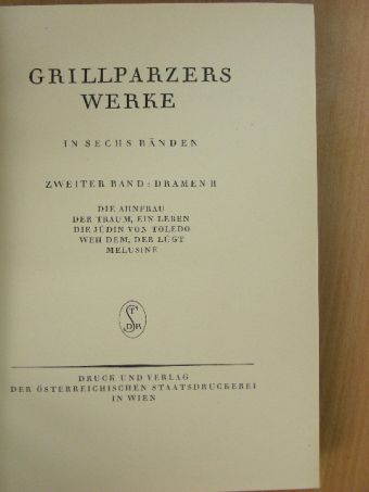 Franz Grillparzer - Grillparzers Werke II. [antikvár]