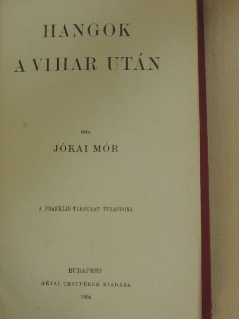 Jókai Mór - Hangok a vihar után [antikvár]