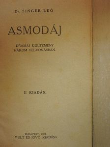Dr. Singer Leó - Asmodáj [antikvár]