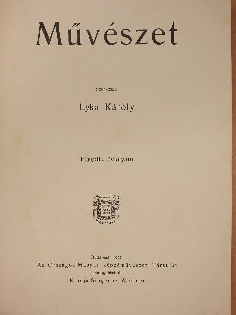 Ambrozovics Dezső - Művészet 1907/1-6. [antikvár]