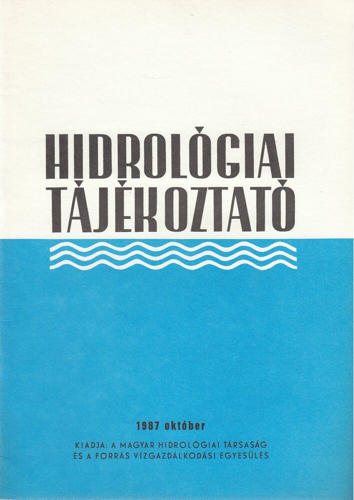 KÖRNYEI LÁSZLÓ - Hidrológiai Tájékoztató 1987 október [antikvár]