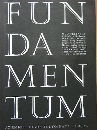 Alex Boraine - Fundamentum 2003/1. [antikvár]