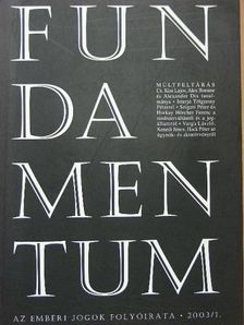 Alex Boraine - Fundamentum 2003/1. [antikvár]