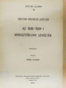 Az 1848-1849-i minisztériumi levéltár [antikvár]