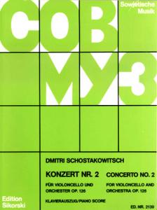 SOSZTAKOVICS / SCHOSTAKOWITSCH - KONZERT NR.2 FÜR VIOLONCELLO UND ORCHESTER OP.126, KLAVIERAUSZUG