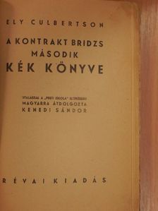 Ely Culbertson - A kontrakt bridzs második kék könyve [antikvár]