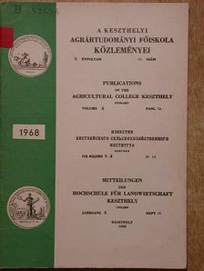 A Keszthelyi Agrártudományi Főiskola Közleményei 1968/13. [antikvár]