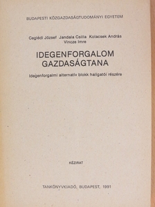 Ceglédi József - Idegenforgalom gazdaságtana [antikvár]