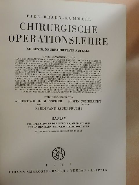 August Bier - Chirurgische Operationslehre V [antikvár]