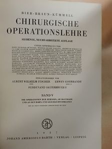 August Bier - Chirurgische Operationslehre V [antikvár]