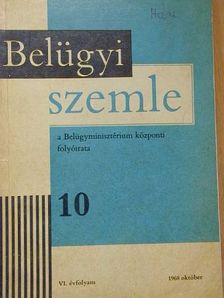 Balázs József - Belügyi Szemle 1968. október [antikvár]