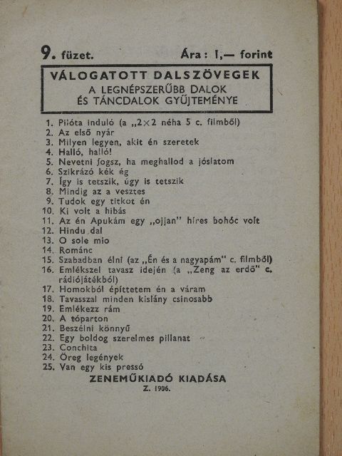 Bágya András - Válogatott dalszövegek 9. [antikvár]
