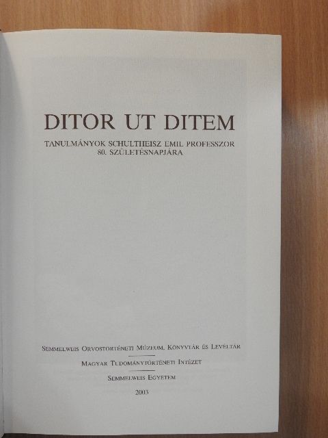 Anne-Keil Gundolf - Ditor ut ditem [antikvár]