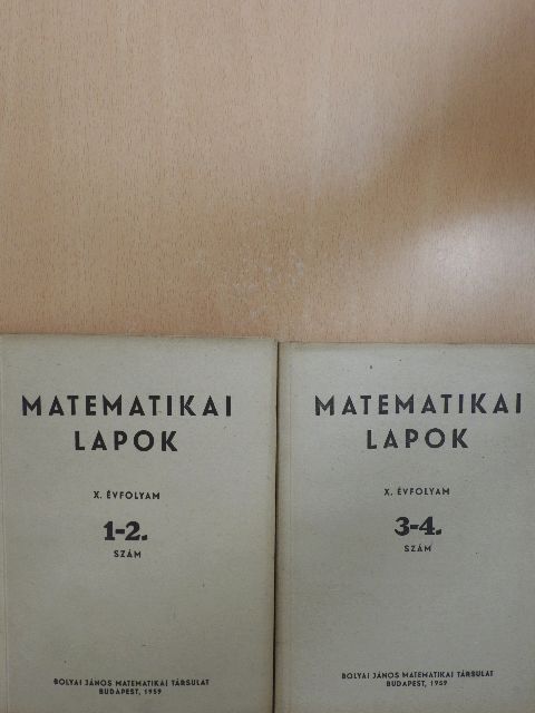 Erdős Pál - Matematikai Lapok 1959/1-4. [antikvár]
