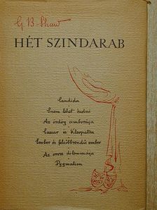 George Bernard Shaw - Hét színdarab [antikvár]