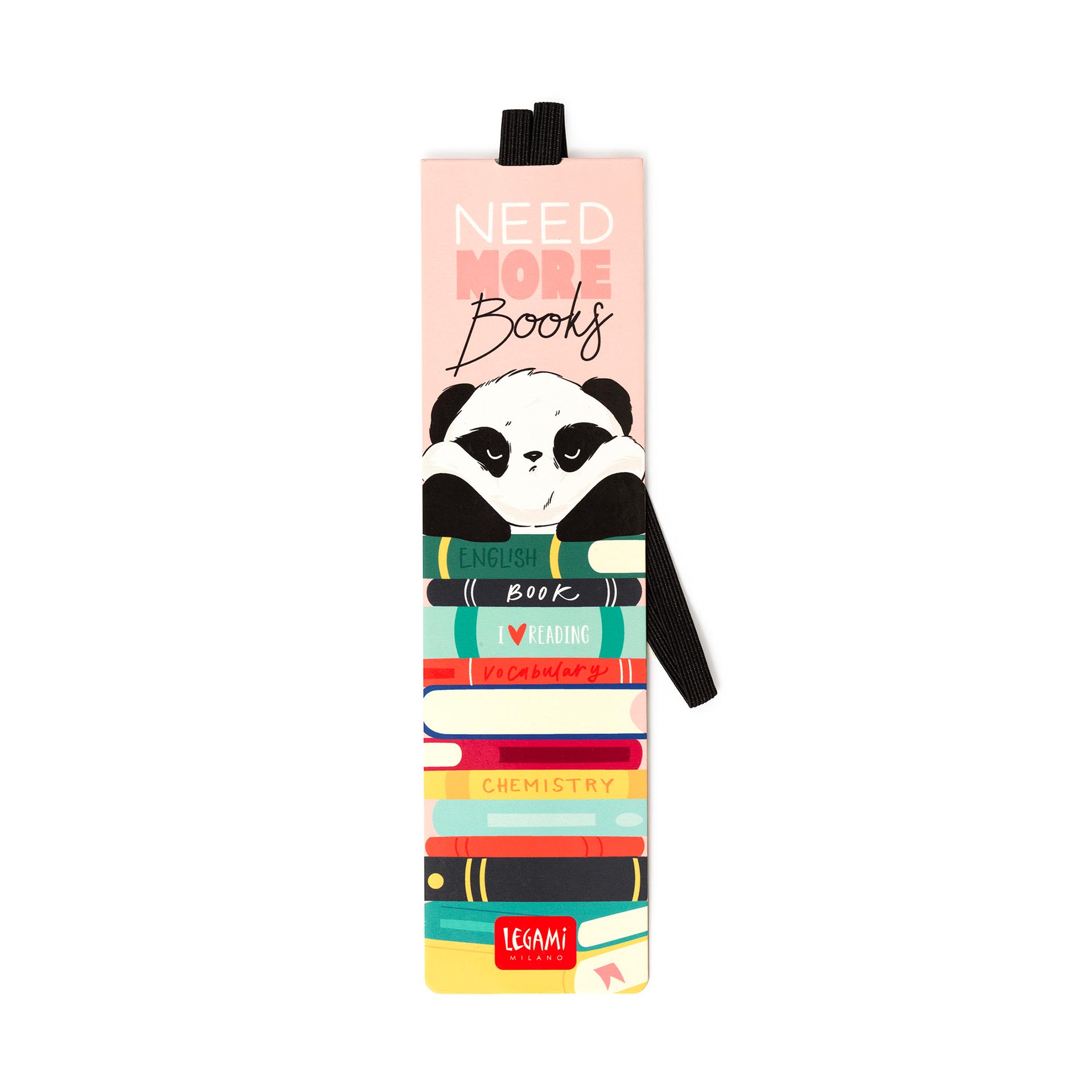 Legami könyvjelző gumipánttal (17,5x4,7 cm), pandás