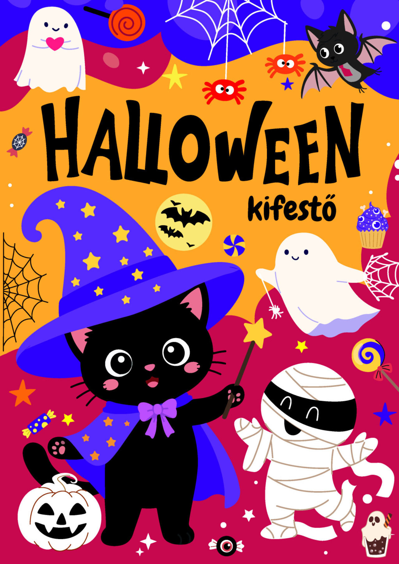Halloween kifestő matricákkal