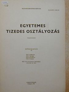 Egyetemes tizedes osztályozás [antikvár]