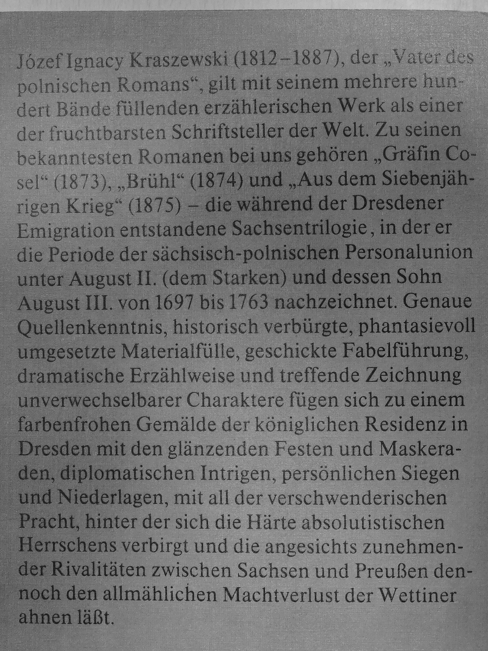 Józef Ignacy Kraszewski - Aus dem Siebenjährigen Krieg [antikvár]