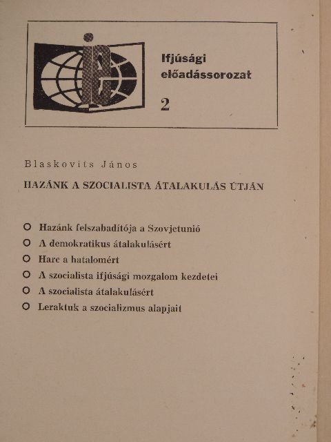 Blaskovits János - Hazánk a szocialista átalakulás útján [antikvár]