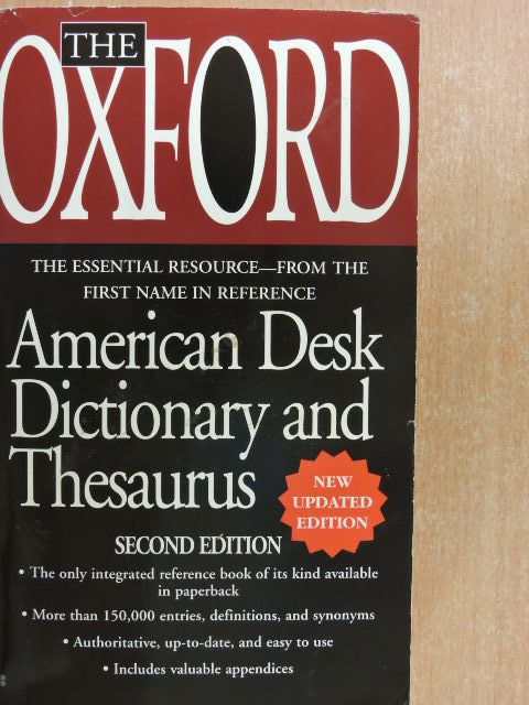 The Oxford American Desk Dictionary and Thesaurus [antikvár]