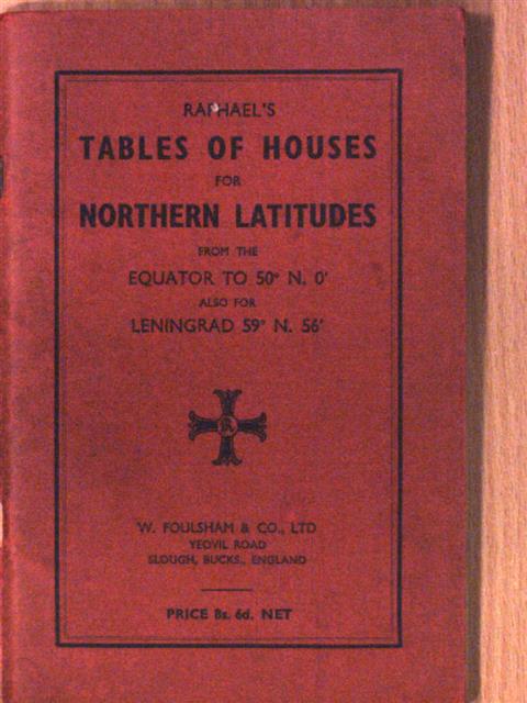 Raphael - Raphael's Tables of Houses for Northern Latitudes from the Equator to 50° N. 0' also for Petrograd 59° N. 56'. [antikvár]