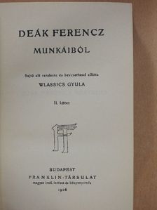 Deák Ferencz munkáiból II. (töredék) [antikvár]