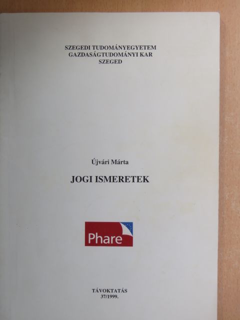 Dr. Sipos Márta - Jogi ismeretek [antikvár]