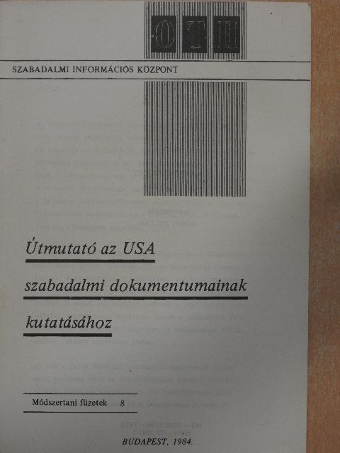 Kincses István - Útmutató az USA szabadalmi dokumentumainak kutatásához  [antikvár]