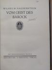 Wilhelm Hausenstein - Vom Geist des Barock [antikvár]