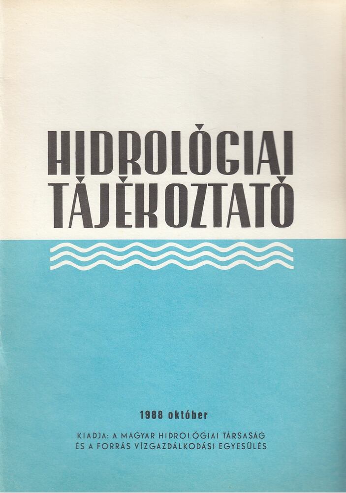 KÖRNYEI LÁSZLÓ - Hidrológiai Tájékoztató 1988 október [antikvár]