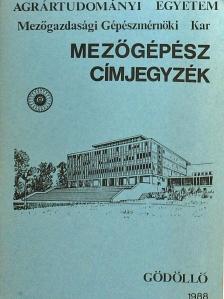 Mezőgépész címjegyzék [antikvár]