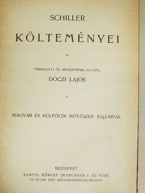Friedrich Schiller - Schiller költeményei [antikvár]