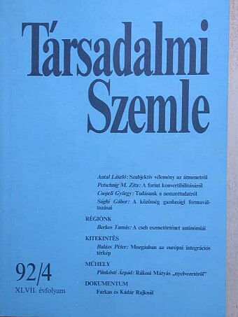 Antal László - Társadalmi Szemle 1992. április [antikvár]