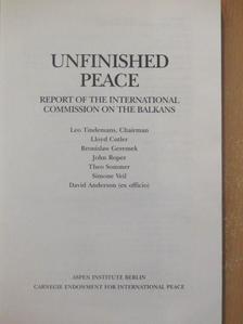 Bronislaw Geremek - Unfinished Peace [antikvár]