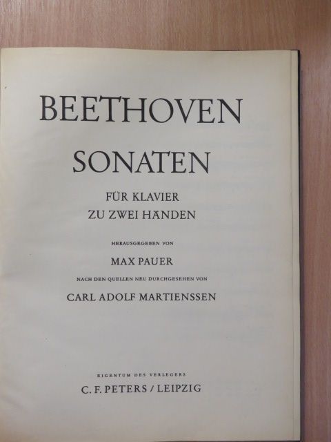 Beethoven - Sonaten für Klavier zu zwei Händen I-III. [antikvár]