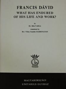 Dr. Varga Béla - Francis Dávid [antikvár]