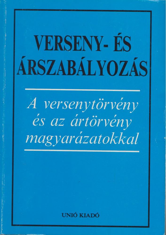 Dr. Vissi Ferenc - Verseny- és árszabályozás [antikvár]