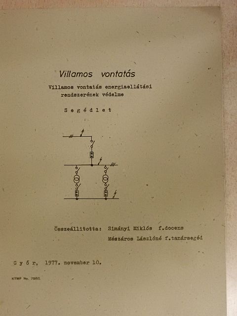Mészáros Lászlóné - Villamos vontatás [antikvár]