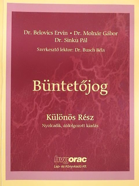 Dr. Belovics Ervin - Büntetőjog [antikvár]