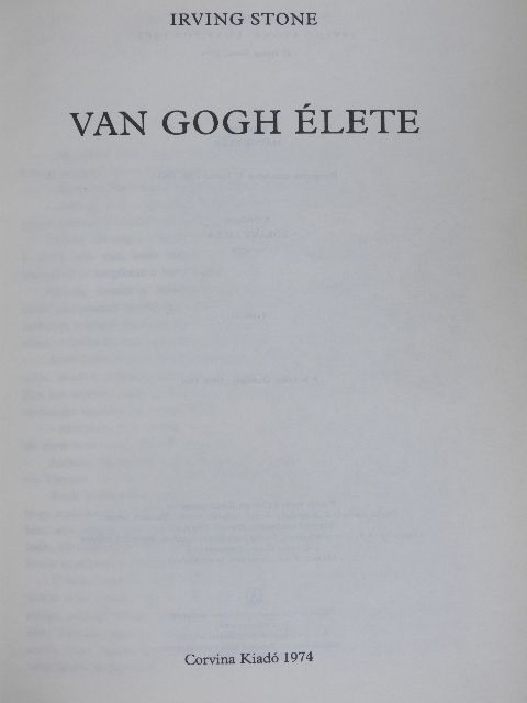 Irving Stone - Van Gogh élete [antikvár]