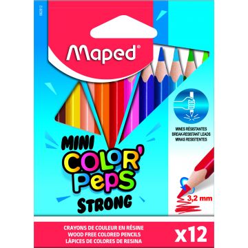 MAPED: háromszögletű színes ceruza készlet, kicsi, 12 db-os