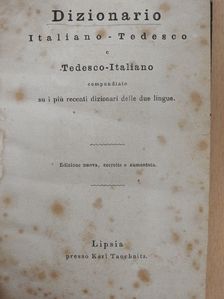 Dizionario Italiano-Tedesco e Tedesco-Italiano I. [antikvár]