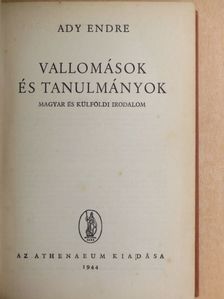 Ady Endre - Vallomások és tanulmányok [antikvár]