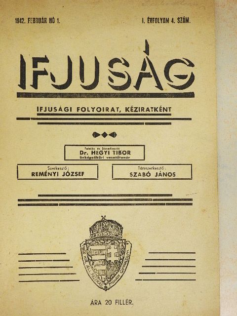 Angyaláti Tivadar - Ifjuság 1942. február 1. [antikvár]
